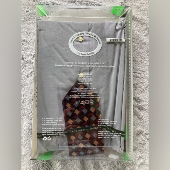 Herve Benard Hand Made Dress Shirt & Tie. - Picture 2 of 3